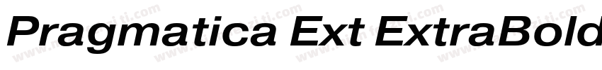 Pragmatica Ext ExtraBold Obl字体转换